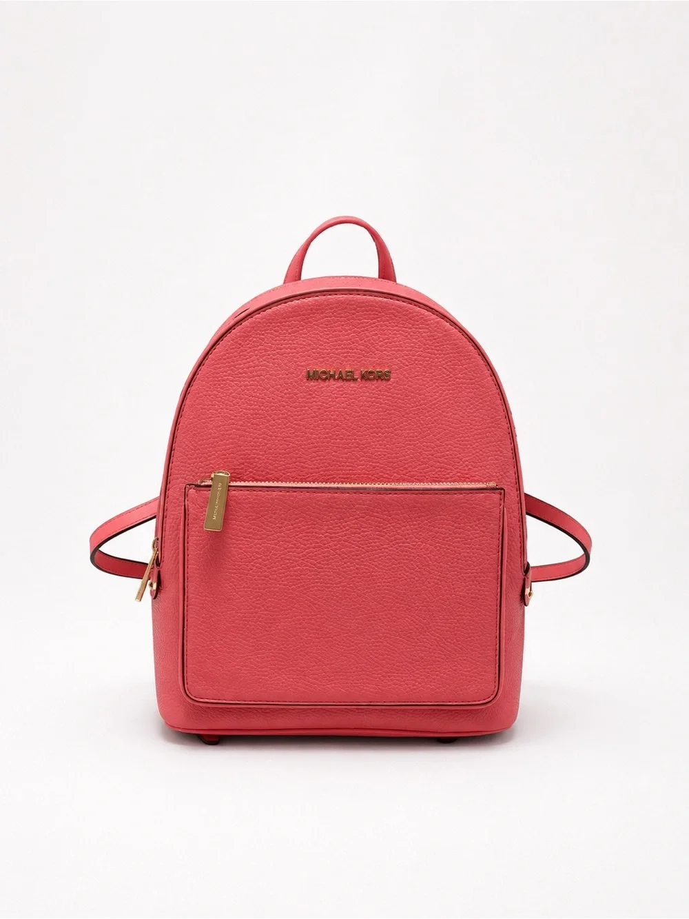 Michael Kors Jet Set Mini Backpack Pink Pebbled Saffino Leather Gold Hardware